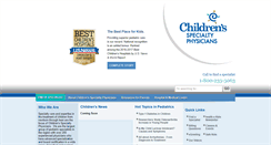 Desktop Screenshot of childrensspecialtyphysicians.org