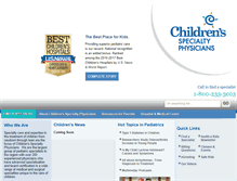 Tablet Screenshot of childrensspecialtyphysicians.org